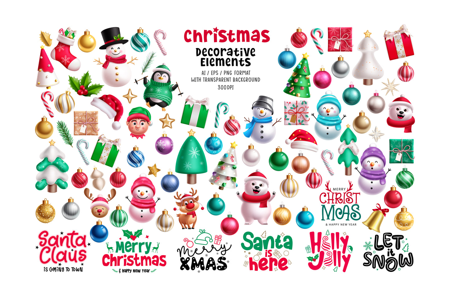 Cute Christmas Santa Claus Bundle