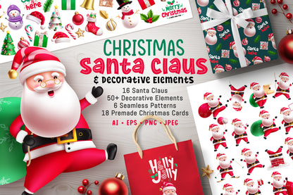 Cute Christmas Santa Claus Bundle