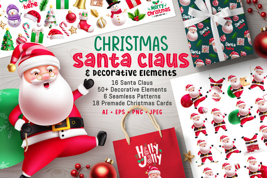 Cute Christmas Santa Claus Bundle