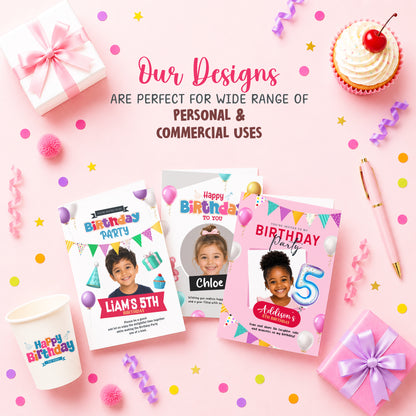 Happy Birthday Clipart PNG Bundle with Gifts and Decors.